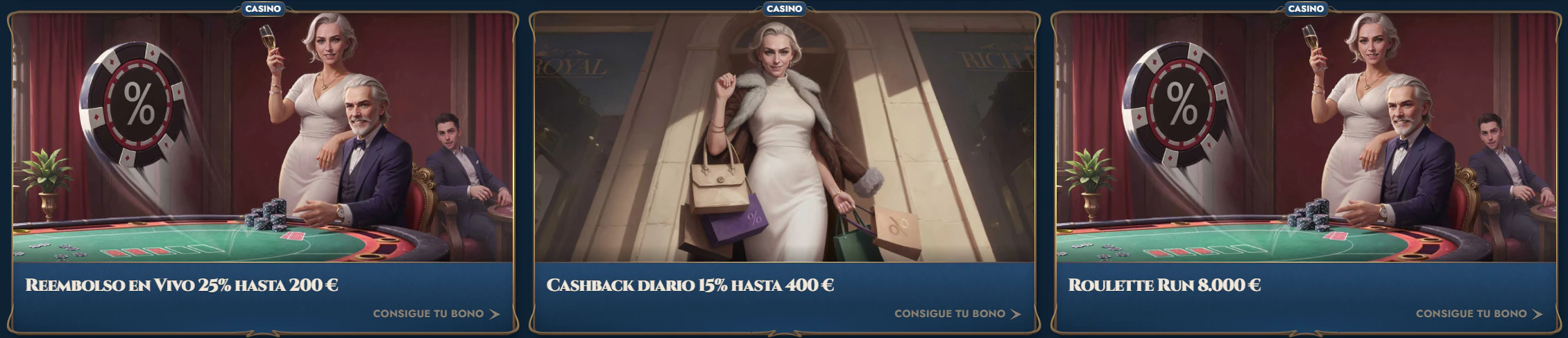 RichRoyal Casino bonos de bienvenida para casino y deportes